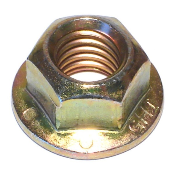 Midwest Fastener Lock Nut, 1/2"-13, Steel, Grade 8, Yellow Zinc, 50 PK 50351